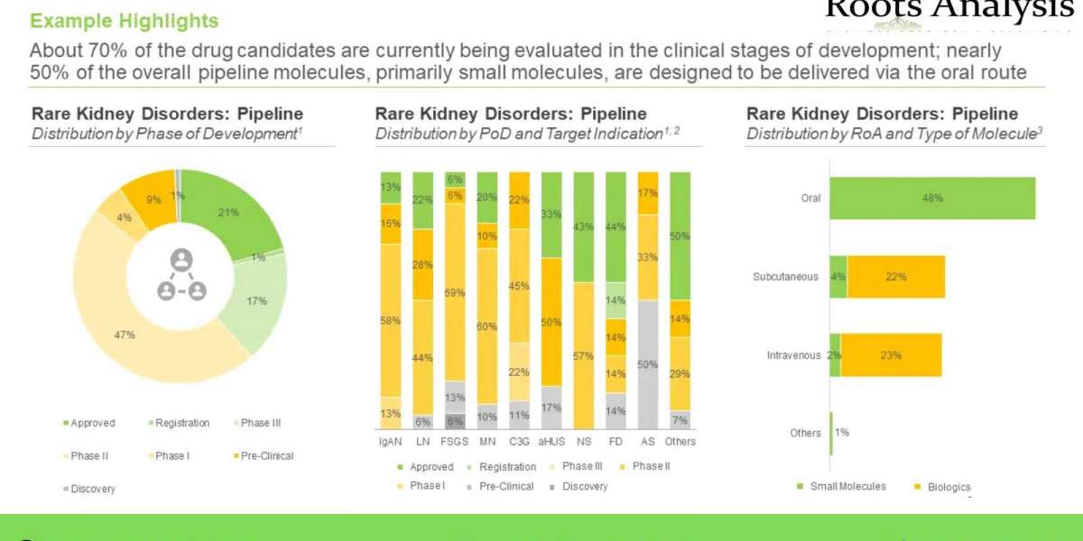 The global rare kidney disorders market is projected to grow at a CAGR of 17% by 2035
