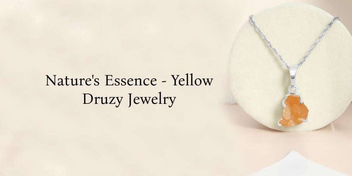 Elemental Essence: Yellow Druzy Jewelry Embodying Earth's Natural Forces