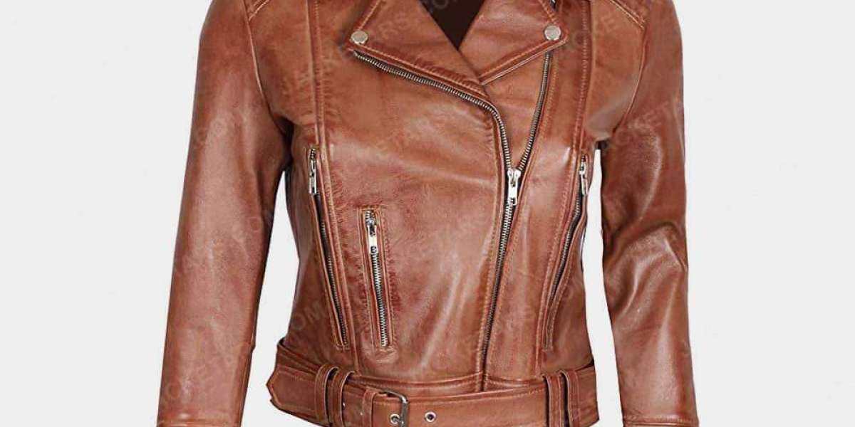 Sytlish Leather Jacket Brown Just Looking Like a Wow