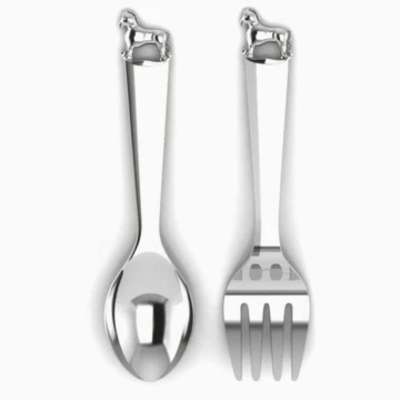 Horse Silver Plated Baby Spoon and Fork Set Profile Picture